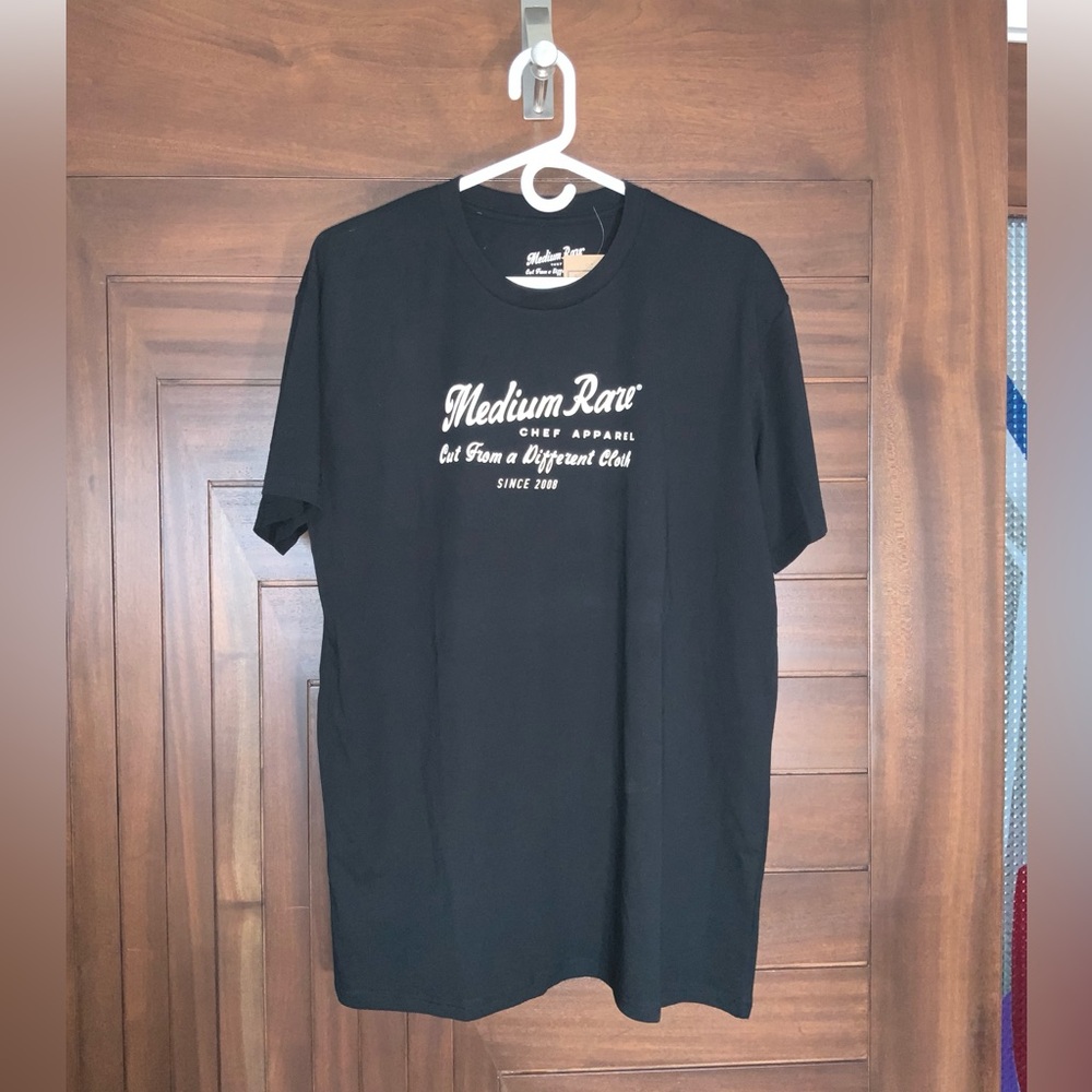 MEDIUM RARE Chef's Black T-shirt, Sz L, NWT